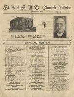 Church Bulletin, St. Paul A.M.E. Church, Des Moines, February 23, 1929