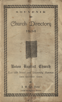 Church Directory, Union Baptist Church, East 16Th Street And University Avenue, Des Moines, 1934