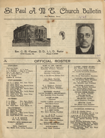 Church Bulletin, St. Paul A.M.E. Church, Des Moines, 1213 Crocker St., February 2, 1929